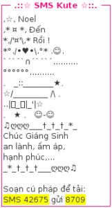 Tin nhan chuc mung Noel, sms giang sinh, sms dep